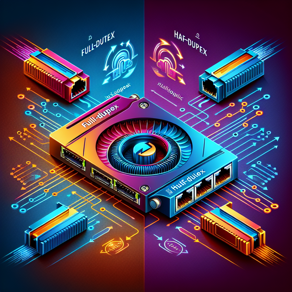 What is the difference between a full-duplex and a half-duplex network adapter?